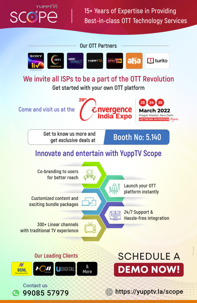 Yupp TV Scope- A Call for ISP's